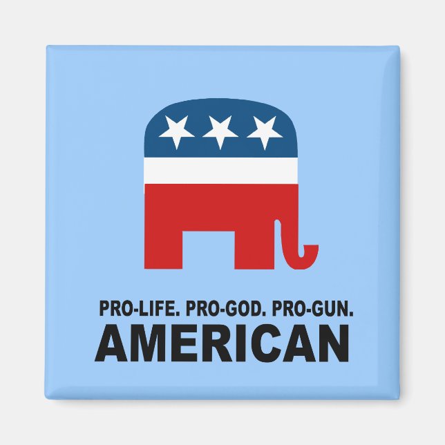Livstid. Pro-God. Pro-Gun American Magnet (Framsidan)