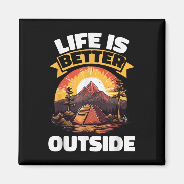 Livstiden i Camping Tält är bättre utanför Magnet (Framsidan)