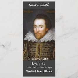 Livstidens porträtt av Shakespeare Inbjudningar