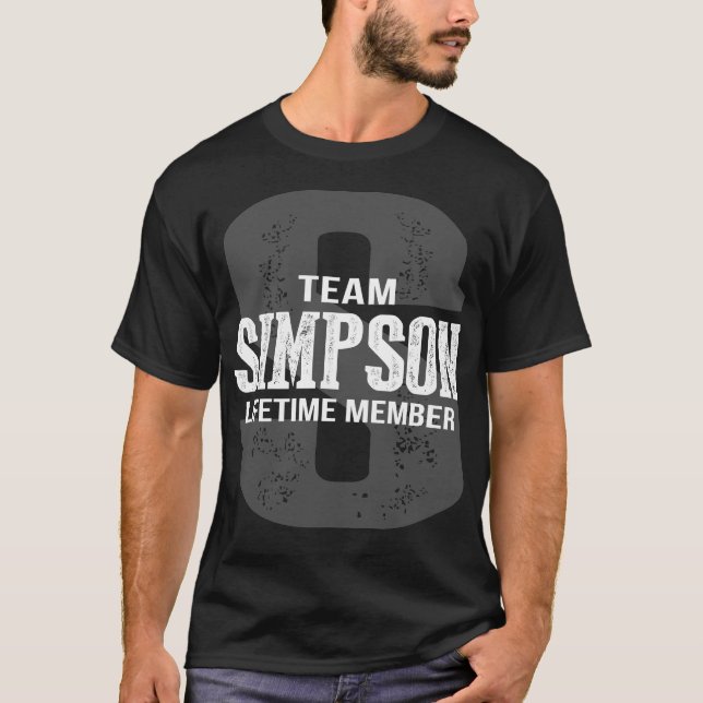 Livstidsmedlem för Team SIMPSON T Shirt (Framsida)