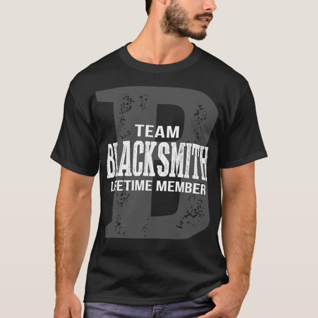 Livstidsmedlem i Team BLACKSMITH T Shirt (Framsida)