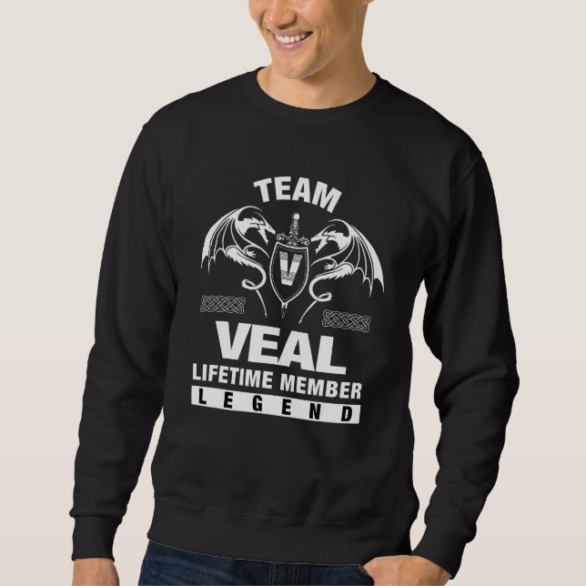 Livstidsmedlem i Team Veal   Lång Ärmad Tröja (Framsida)