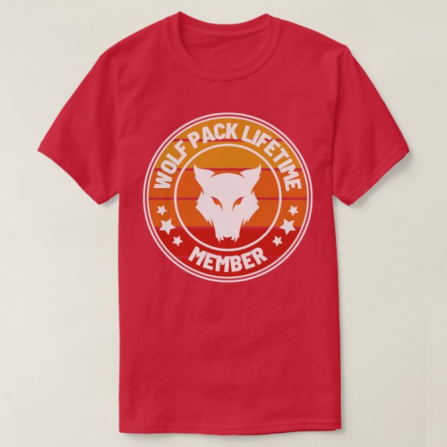 Livstidsmedlemskap för varg Pack T Shirt (Design framsida)