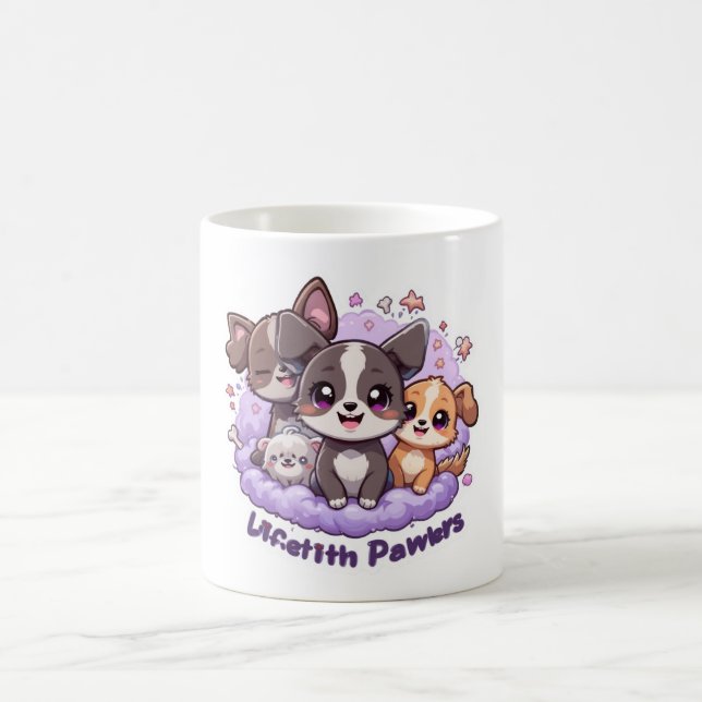 Livstidsstift Pawers Mugg - Cute Tecknad Puppy Cof (Center)