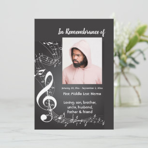 Livstjänst Celebration Invitation Musik Noter Inbjudningar