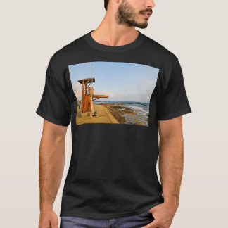 livvakt station på stranden på Paphos Cypern T Shirt