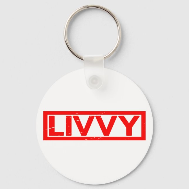 Livvy Frimärke Nyckelring (Framsida)