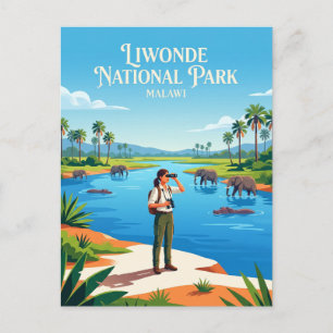 Liwonde nationalpark Malawi Vykort