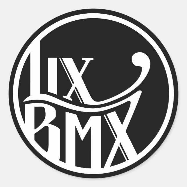 LixBMX-stickers Runt Klistermärke (Framsida)