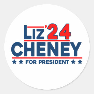 Liz cheney 2024 till president runt klistermärke