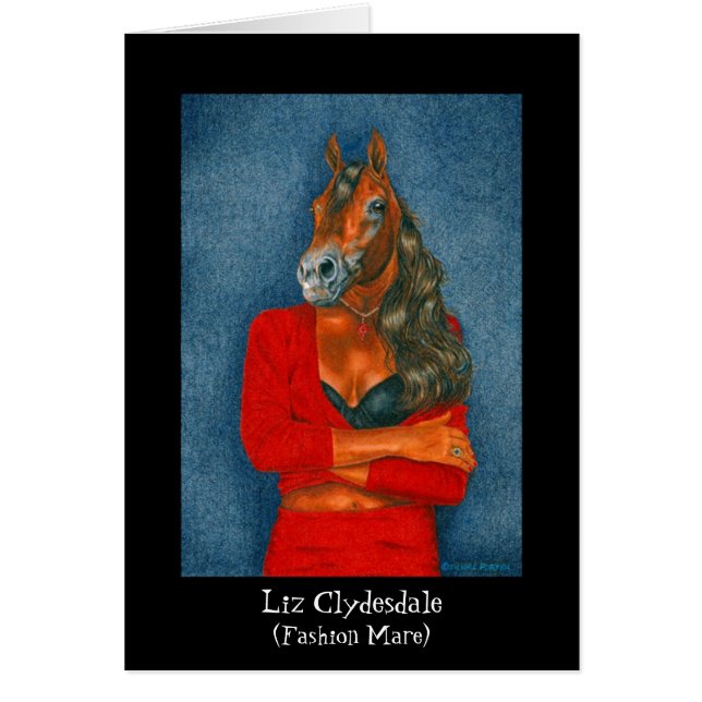 Liz Clydesdale (modemaren) Hälsningskort (Framsidan)
