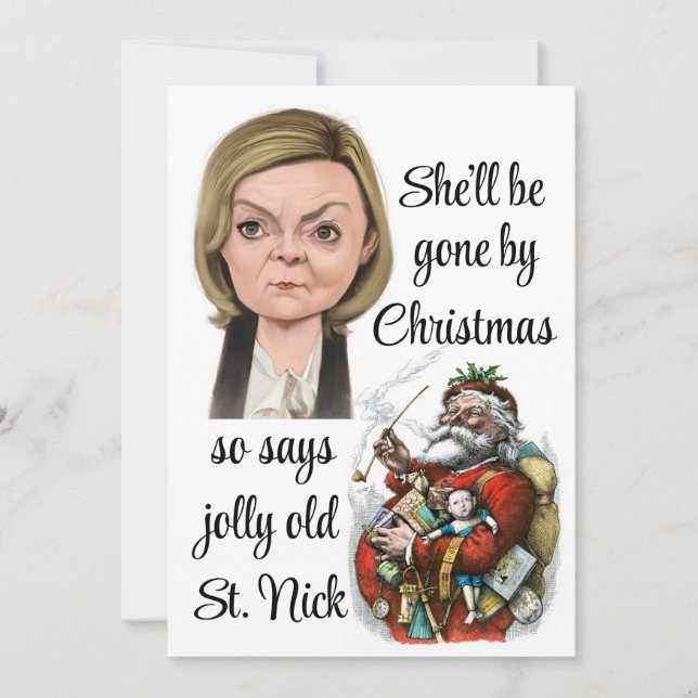 Liz Truss kommer att vara borta till jul Tack Kort (Framsida)