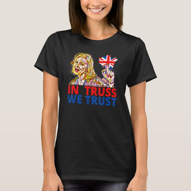 Liz Truss  Richi Sunak brittisk förmögen Tory-medl T Shirt (Framsida)