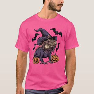 Lizard Älskare Scary Pumpkin Fladdermus Witch Liza T Shirt