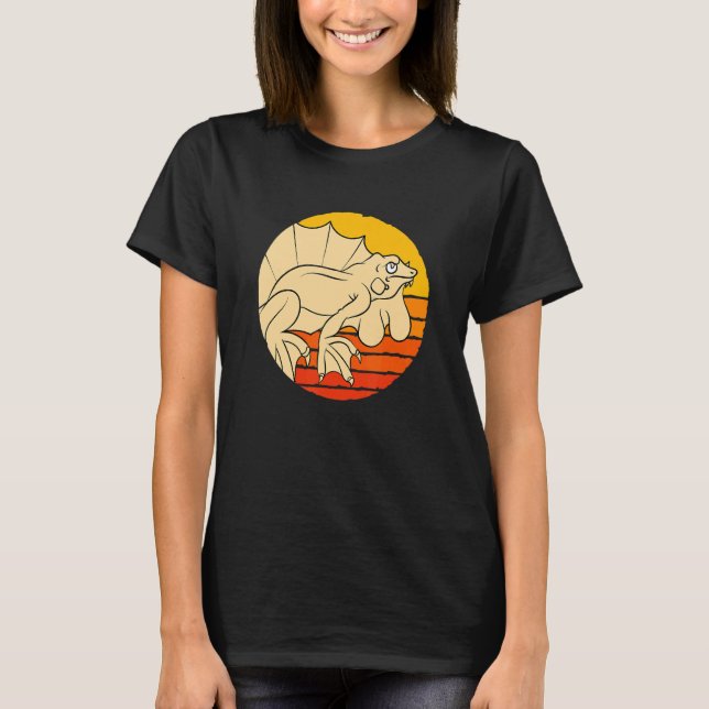 Lizard Animal Pet Reptile Retro Iguana T Shirt (Framsida)