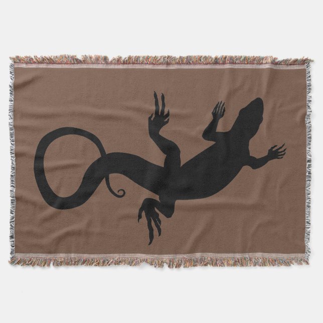 Lizard Art Blankets Reptile Lizard Throw Blanket Filt (Framsidan)