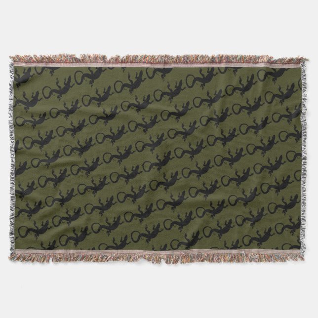 Lizard Art Blankets Reptile Lizard Throw Blanket Filt (Framsidan)
