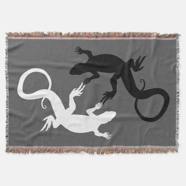 Lizard Art Blankets Reptile Lizard Throw Blanket Filt (Framsidan)