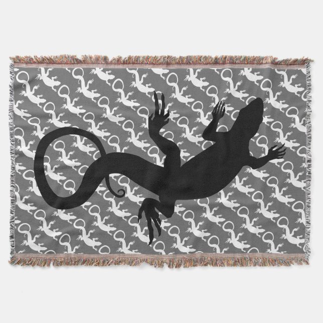 Lizard Art Blankets Reptile Lizard Throw Blanket Mysfilt (Framsidan)