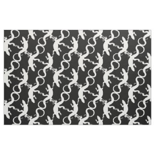 Lizard Art Fabric Reptile Lizard Mönster Fabrics Tyg