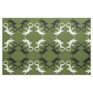 Lizard Art Fabric Reptile Lizard Mönster Fabrics Tyg