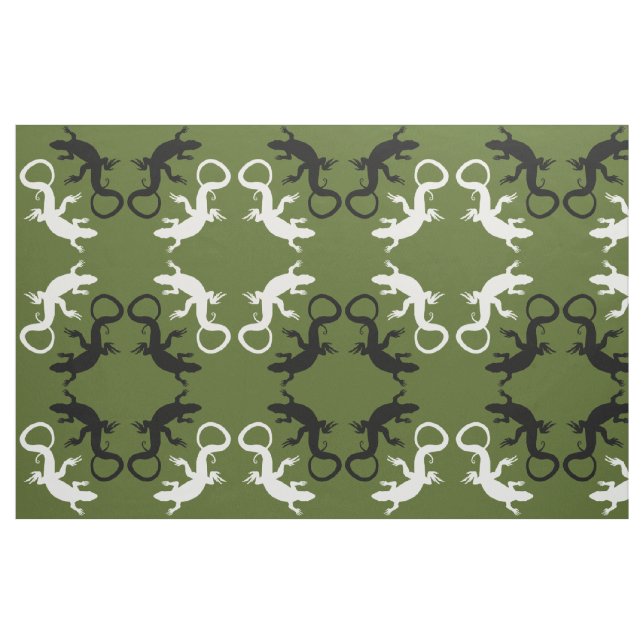 Lizard Art Fabric Reptile Lizard Mönster Fabrics Tyg (Fat Quarter)