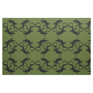 Lizard Art Fabric Reptile Lizard Mönster Fabrics Tyg