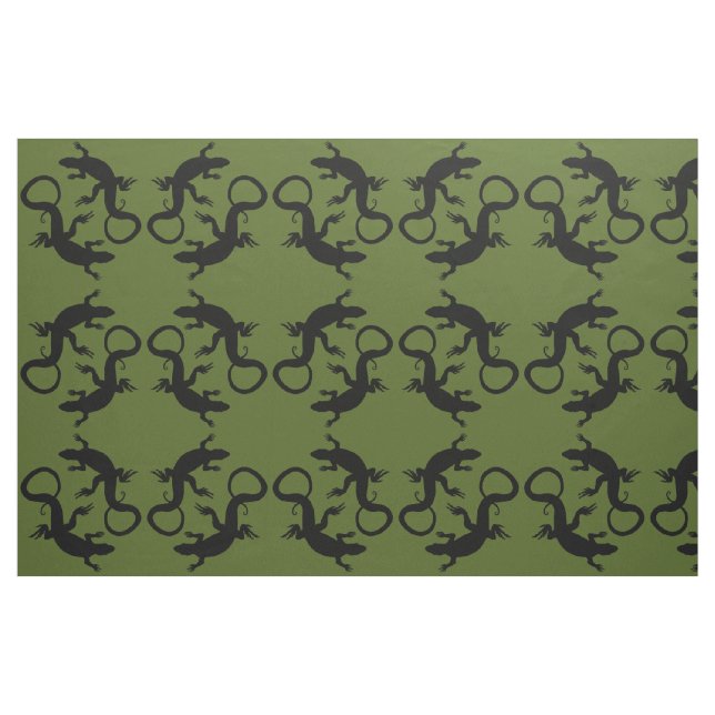 Lizard Art Fabric Reptile Lizard Mönster Fabrics Tyg (Fat Quarter)