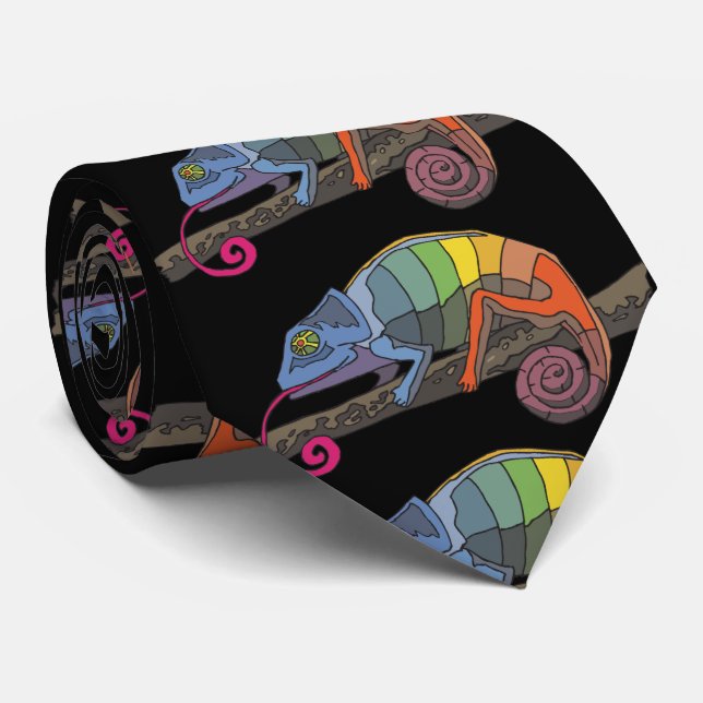 LIZARD ART FUNNY MANAR Neck Tie Slips (Rullad)