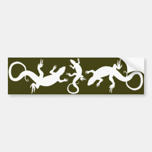 Lizard Art Gifts Lizard Bumper Sticker Reptile Art Bildekal