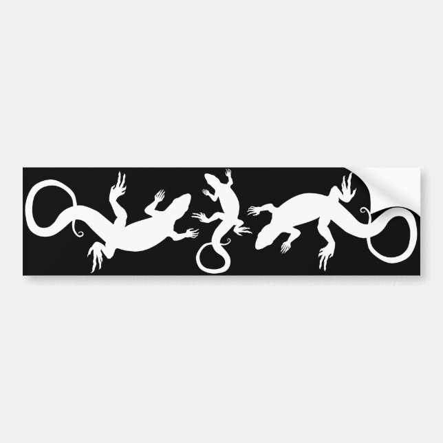 Lizard Art Gifts Lizard Bumper Sticker Reptile Art Bildekal (Framsidan)