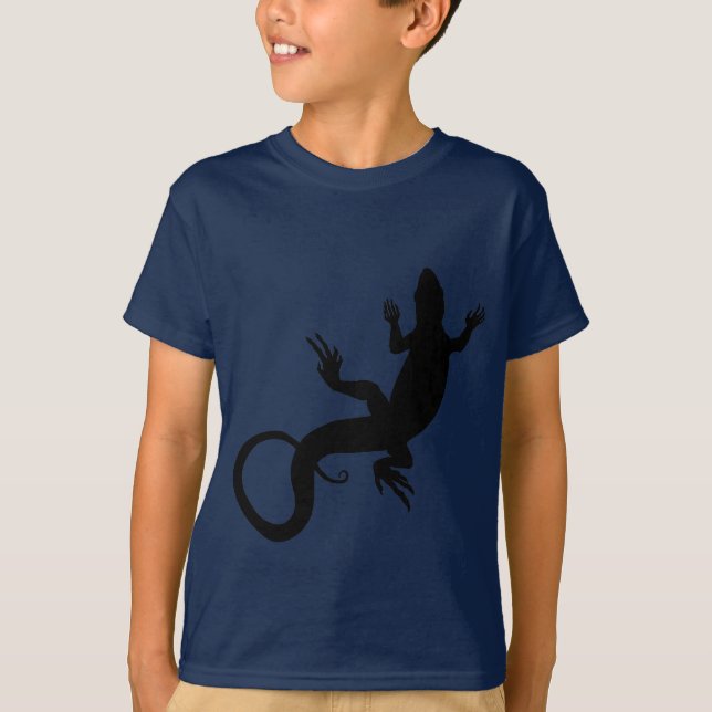 Lizard Art Girl's Jersey Reptile Baseball Jersey T-shirt (Framsida)