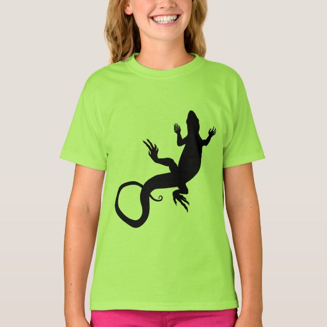 Lizard Art Girl's Jersey Reptile Baseball Jersey Tröja (Framsida)