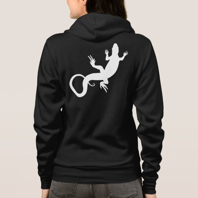 Lizard Art Hoodie Jacka Women's Lizard Hoodie Tee (Baksida)