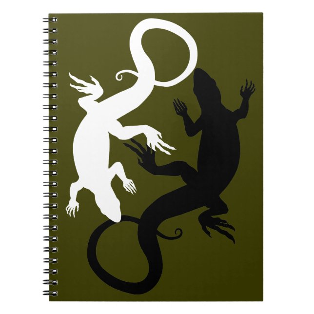 Lizard Art Notebook Reptile Art Journal Bok Anteckningsbok Med Spiral (Framsidan)