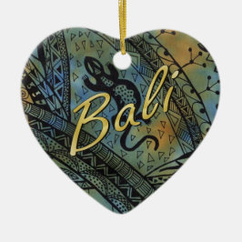 Lizard Batik Julgransprydnad Keramik