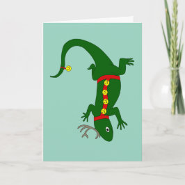 Lizard Christmas Card Helgkort