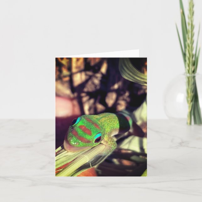 lizard congratulations notecard kort (Framsida)