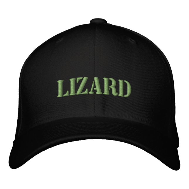 LIZARD EMBROIDERED BASEBALL HAT BRODERAD KEPS (Framsida)