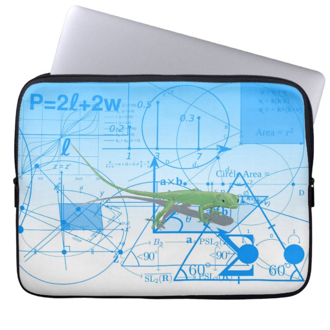 Lizard för färgstarka ekvationer Geometric Desigri Laptop Fodral (Framsidan)