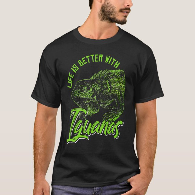 Lizard Gecko med min Iguana T Shirt (Framsida)