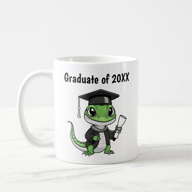Lizard Gecko Studenten Personlig Kaffemugg (Vänster)