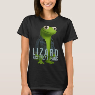 Lizard har Underbar Jeans Funny Retro Denim Meme H T Shirt