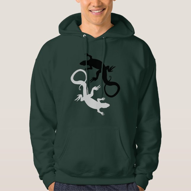 Lizard Hoodies Reptile Art Hooded Sweatshirtss Gif Hoodie (Framsida)