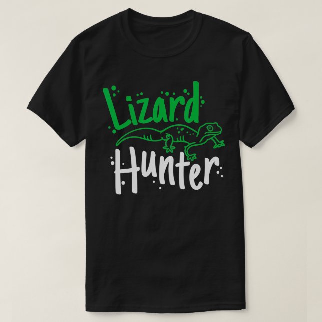 Lizard Hunter  Anole Reptile3  T Shirt (Design framsida)