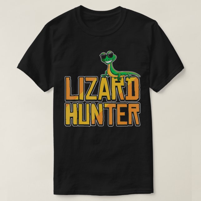 Lizard Hunter Funny Gecko Reptile Owner Kids Gift T Shirt (Design framsida)
