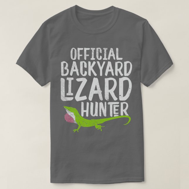Lizard Hunter Reptile Fläkt eller Man T Shirt (Design framsida)