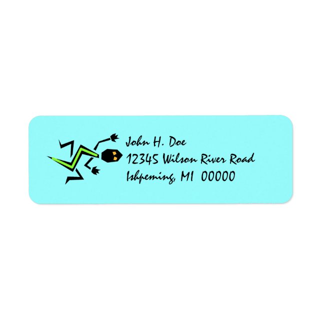 Lizard Iguana Address LABEL ~ EZ2 Change Info Returadress Etikett (Framsidan)