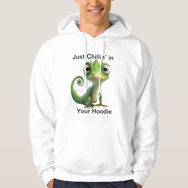 Lizard in My Hoodie - Coola Pocket Reptile Design (Framsida)