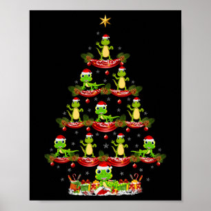 Lizard Julafton Lighting Santa Lizard Julgran Poster